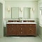 James Martin Vanities 72''Double Vanity, Mid-Century Walnut w/ 3 CM Arctic Fall Solid Surface Top 424-V72-WLT-3AF - alternate 5